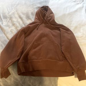 This chocolate brown Aritzia hoodie